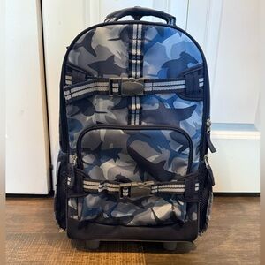 Pottery Barn Kids Blue Shark Rolling Mackenzie Backpack